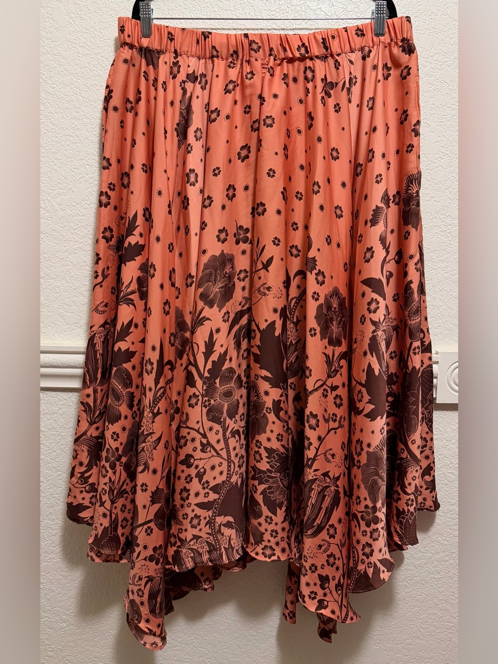 Anthropologie Florence Balducci Asymmetrical Midi Skirt | Boho Floral High-Low - Picture 6 of 6